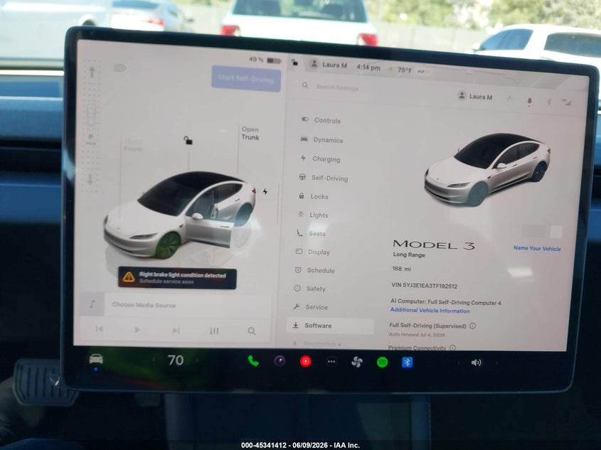 2026 TESLA MODEL 3 auction photo 7