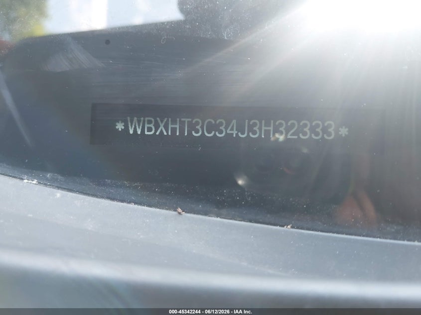 BMW X1 2018 VIN WBXHT3C34J3H32333
