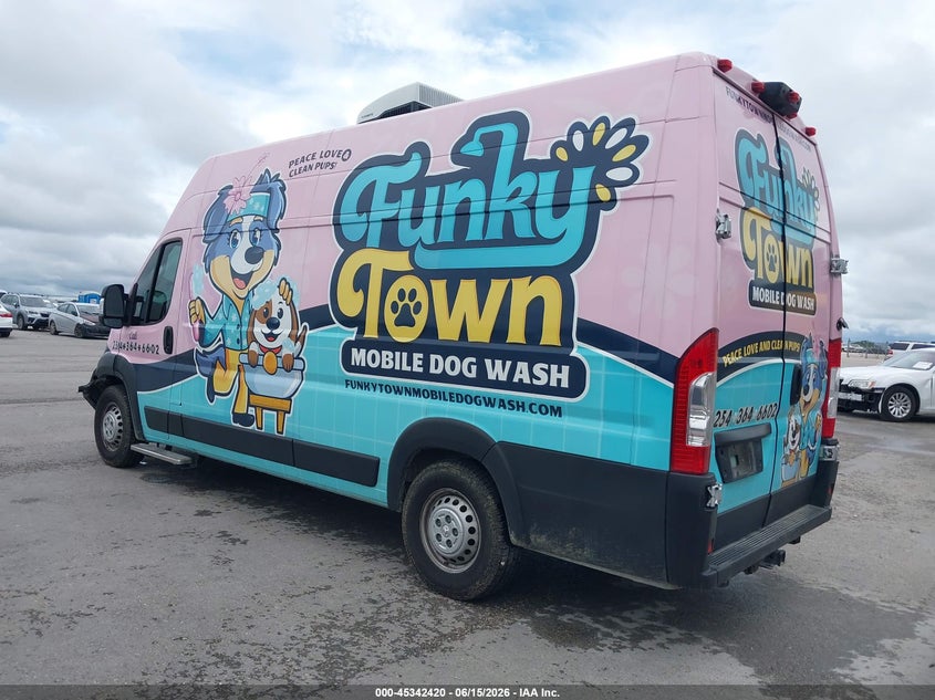 Vin: 3c6mrvsg1re100893, lot: 45840356, ram promaster 3500 cargo van tradesman super high roof 159 wb ext w/pass seat 20243