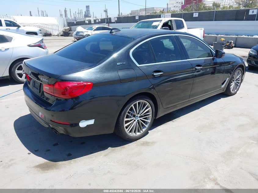 Vin: wbaja9c56jb248995, lot: 45840523, bmw 530e iperformance 20184