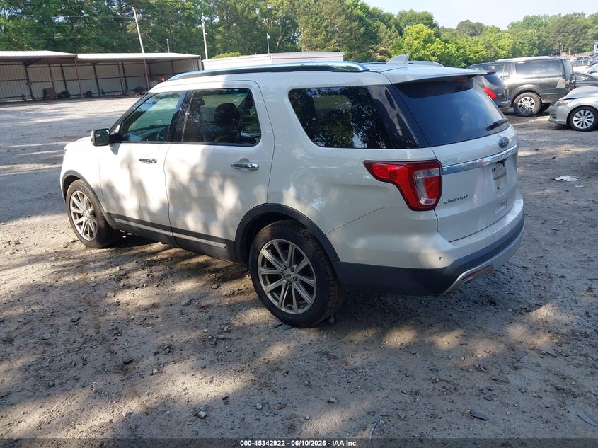 Vin: 1fm5k7f88ggc24412, lot: 45840858, ford explorer limited 20163