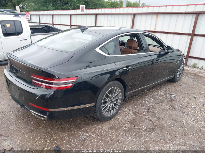 Vin: kmtgb4sc5nu093476, lot: 45840918, genesis g80 2.5t rwd 20224