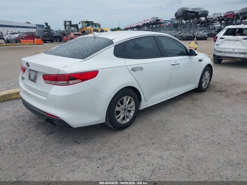 Vin: 5xxgt4l37gg042211, lot: 45840964, kia optima lx 20164