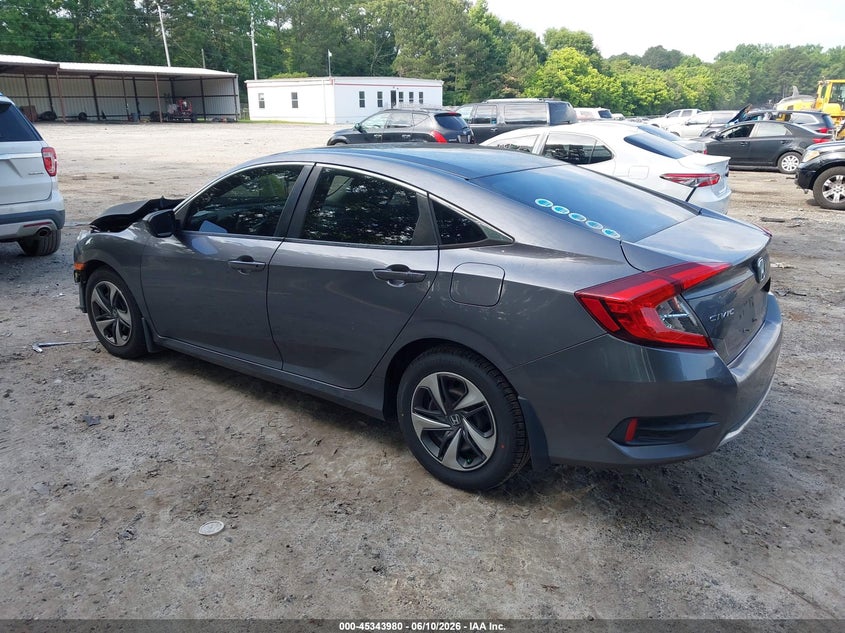 2019 HONDA CIVIC SEDAN 2.0L I-4 DOHC, VVT, 158HP