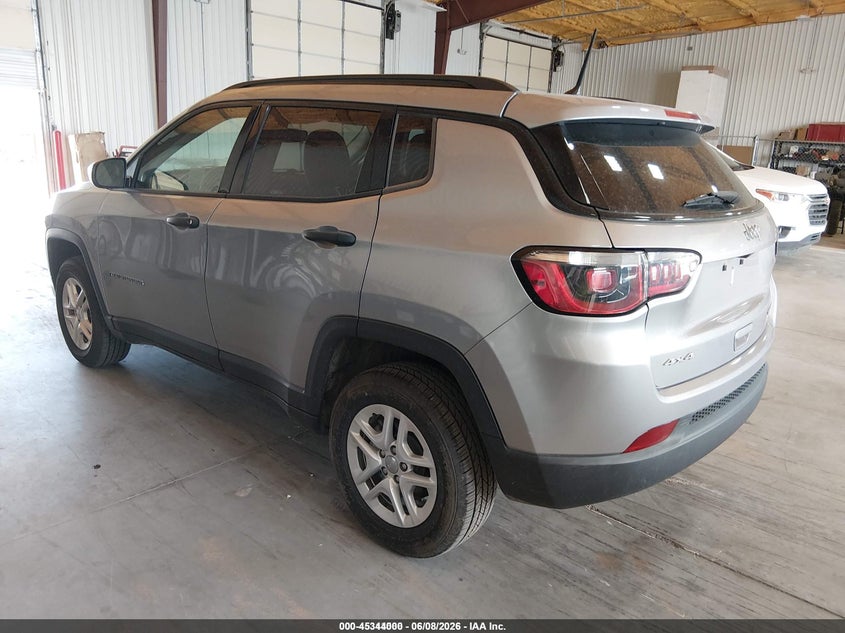 Vin: 3c4njdab4jt422805, lot: 45841936, jeep compass sport 4x4 20183