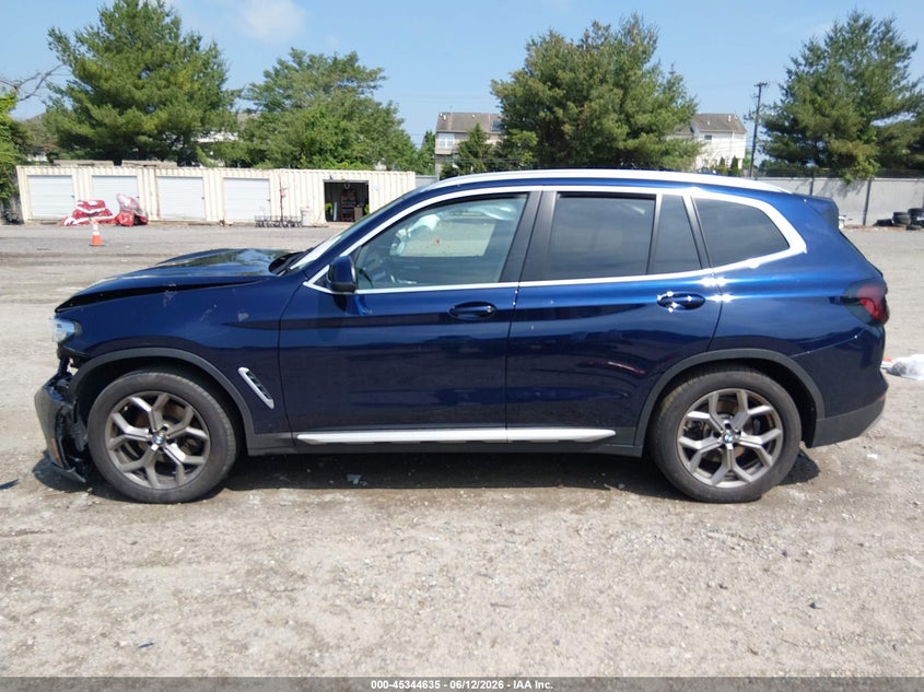 2022 BMW X3 SPORT UTILITY VEHICLE 2.0L I-4 DI, DOHC, VVT, TURBO, 248HP