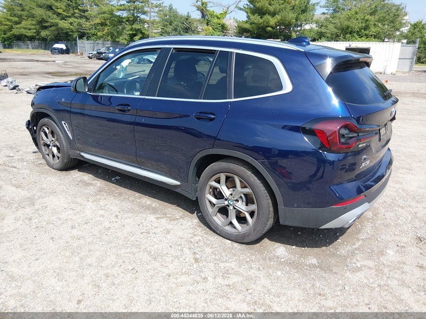 2022 BMW X3 SPORT UTILITY VEHICLE 2.0L I-4 DI, DOHC, VVT, TURBO, 248HP
