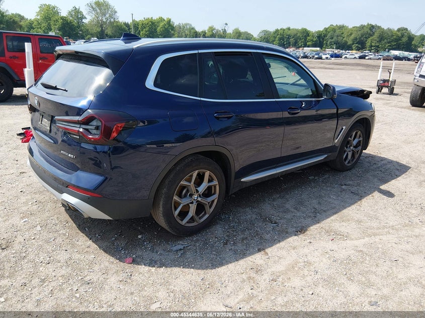 2022 BMW X3 SPORT UTILITY VEHICLE 2.0L I-4 DI, DOHC, VVT, TURBO, 248HP