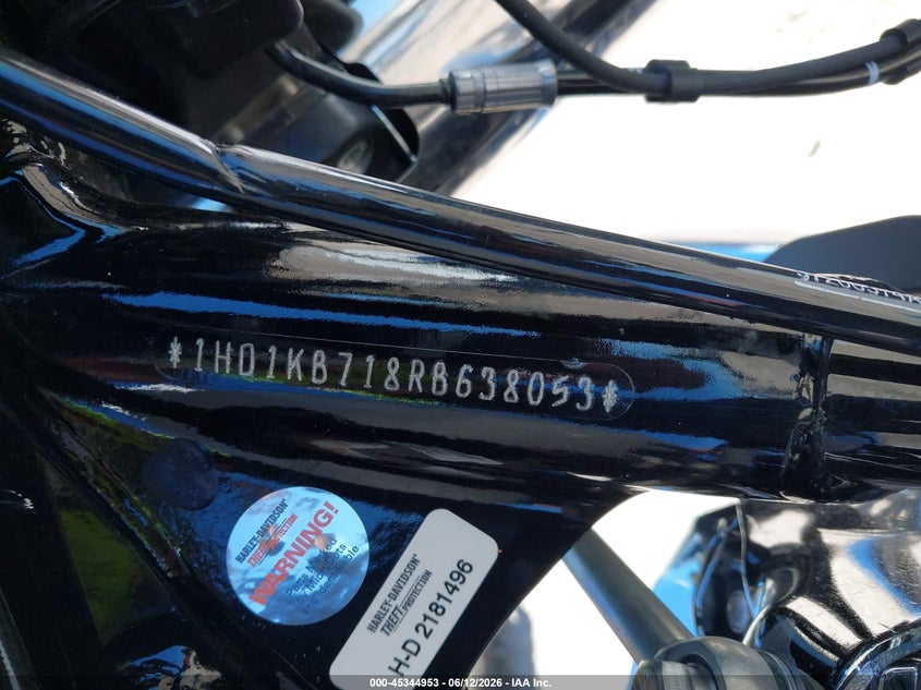 2024 Harley-Davidson Flhx VIN: 1HD1KB718RB638053 Lot: 45344953