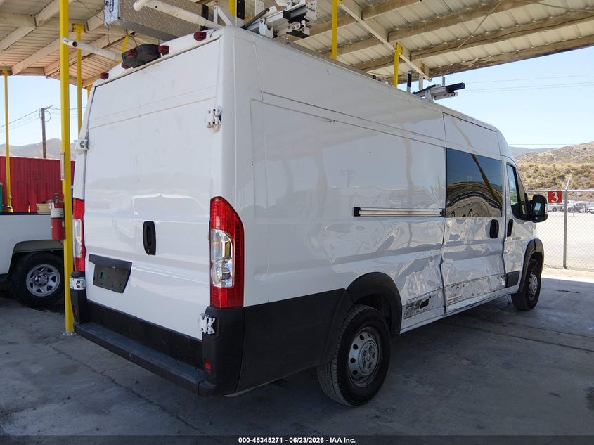 Vin: 3c6mrvjg5me551352, lot: 45843218, ram promaster 3500 cargo van high roof 159 wb ext 20214