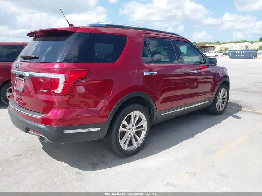 Vin: 1fm5k8f88jgb30057, lot: 45843581, ford explorer limited 20184
