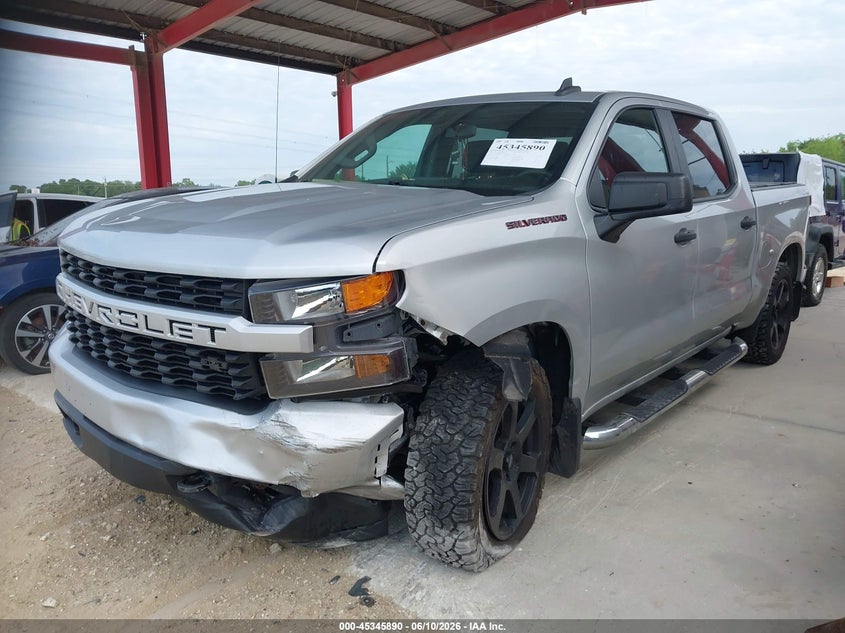 2021 Chevrolet Silverado 1500 4wd  Short Bed Custom 1GCPYBEK8MZ155636 photo 1