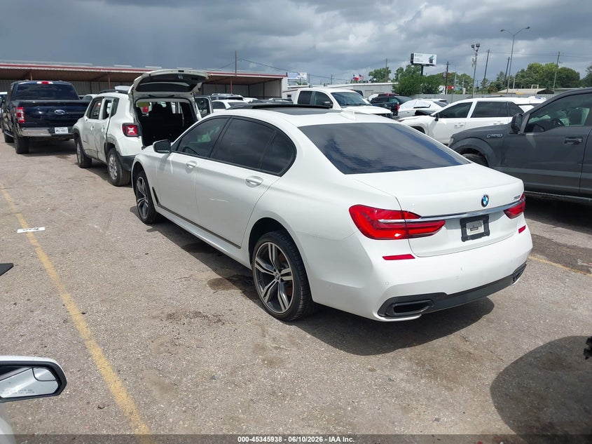 Vin: wba7f0c55hgm21393, lot: 45843885, bmw 750i 20173