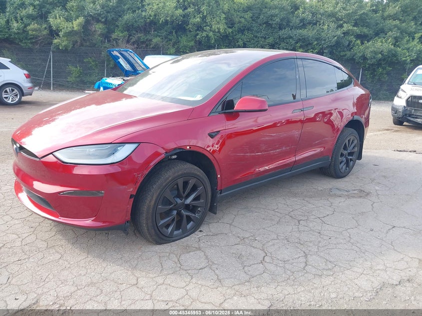 Vin: 7saxcde58pf419195, lot: 45843900, tesla model x dual motor all-wheel drive/standard range 20232