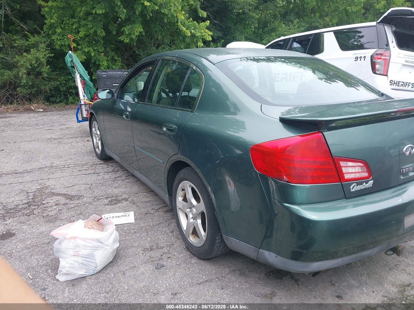2003 INFINITI G SEDAN 3.5L V-6 DOHC, VVT, 260HP