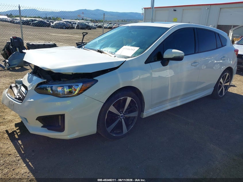 Vin: 4s3gtam61h3744078, lot: 45844258, subaru impreza 2.0i sport 20172