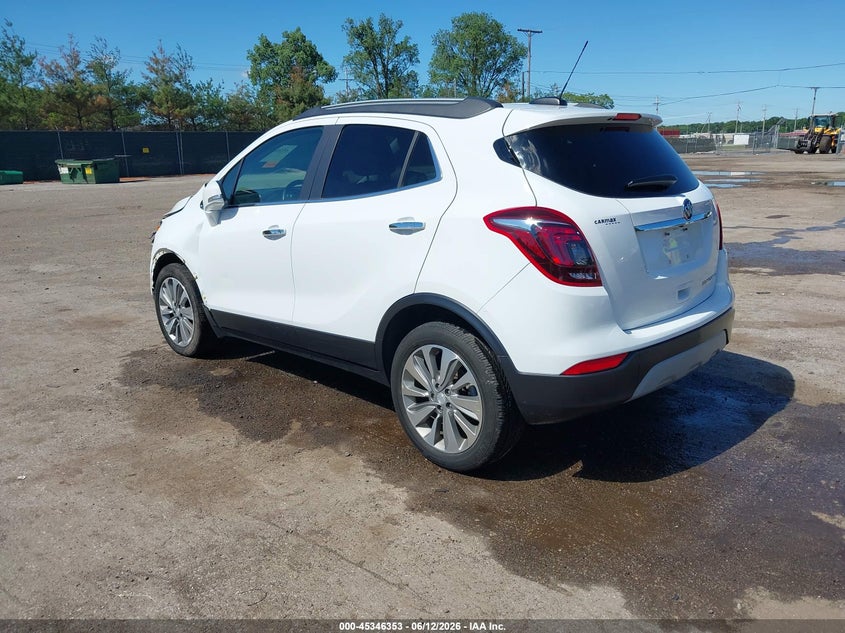 Vin: kl4cjasb9kb767796, lot: 45844300, buick encore fwd preferred 20193