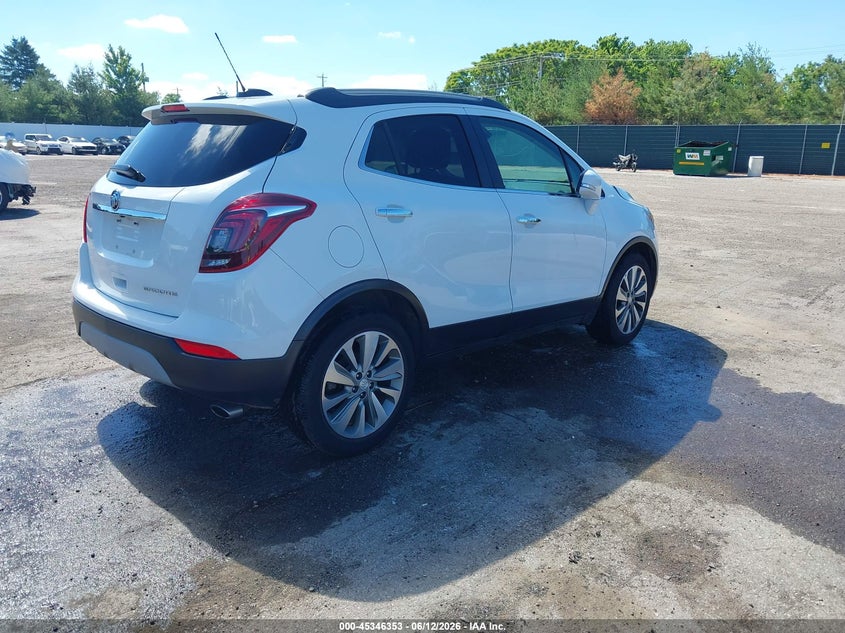 Vin: kl4cjasb9kb767796, lot: 45844300, buick encore fwd preferred 20194