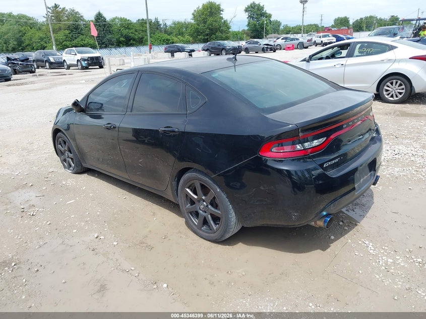 Vin: 1c3cdfbb6gd689858, lot: 45844346, dodge dart sxt 20163