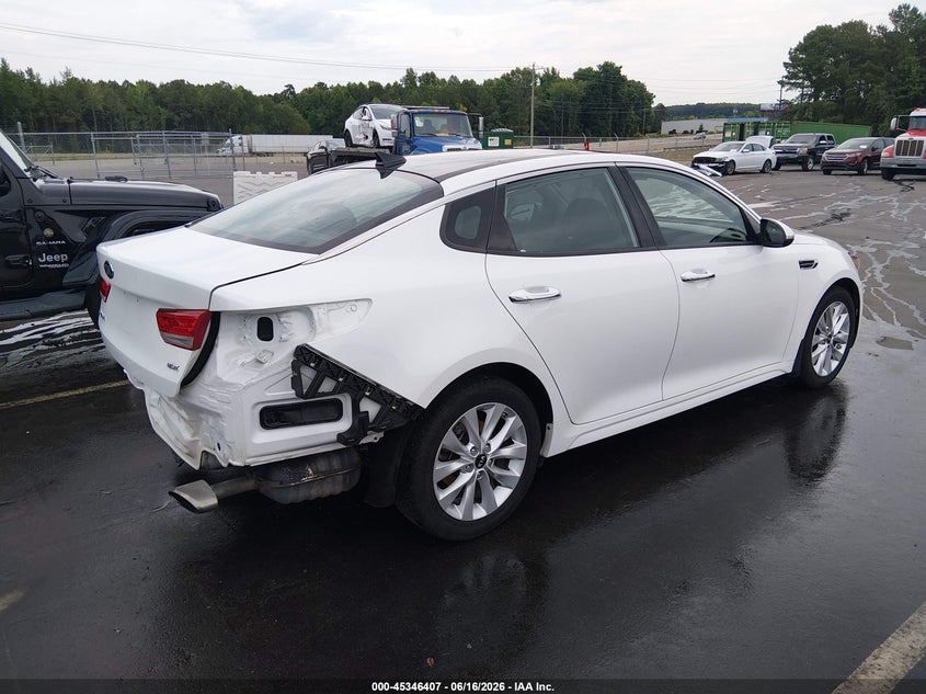 Vin: 5xxgu4l30gg050292, lot: 45844354, kia optima ex 20164
