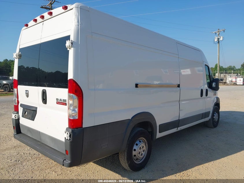 Vin: 3c6urvjg7he537104, lot: 45844472, ram promaster 3500 cargo van high roof 159 wb ext 20174