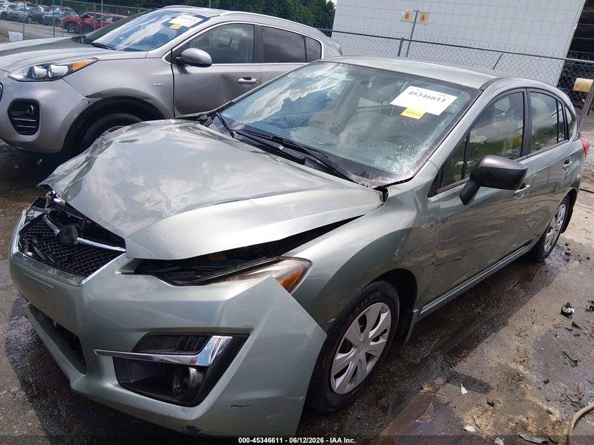 Vin: jf1gpaa6xfh308361, lot: 45844558, subaru impreza 2.0i 20152
