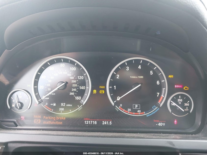 BMW 750 2012 VIN WBAKC6C58CC396978