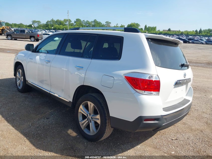Vin: 5tddk3eh5cs157066, lot: 45844734, toyota highlander limited v6 20123