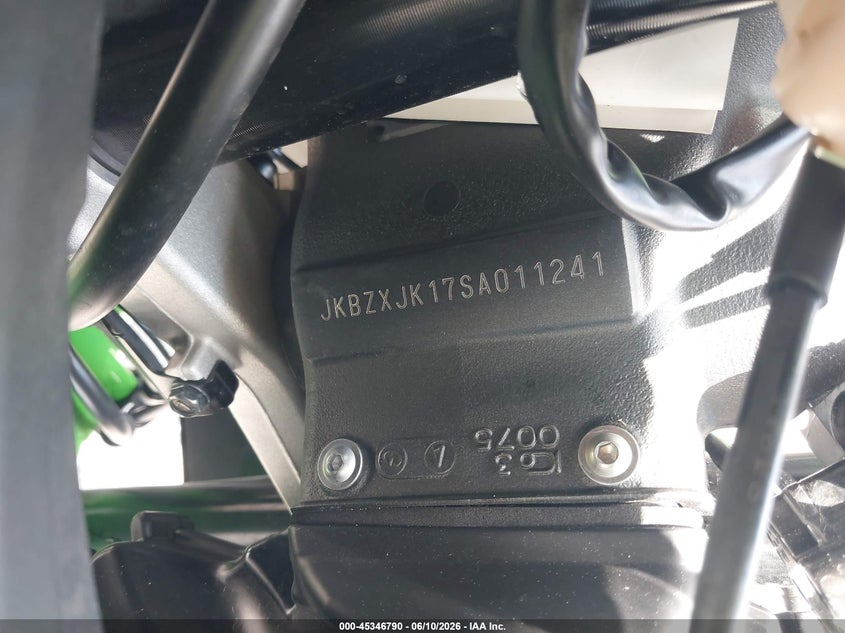 2025 Kawasaki Zx636 K VIN: JKBZXJK17SA011241 Lot: 45346790