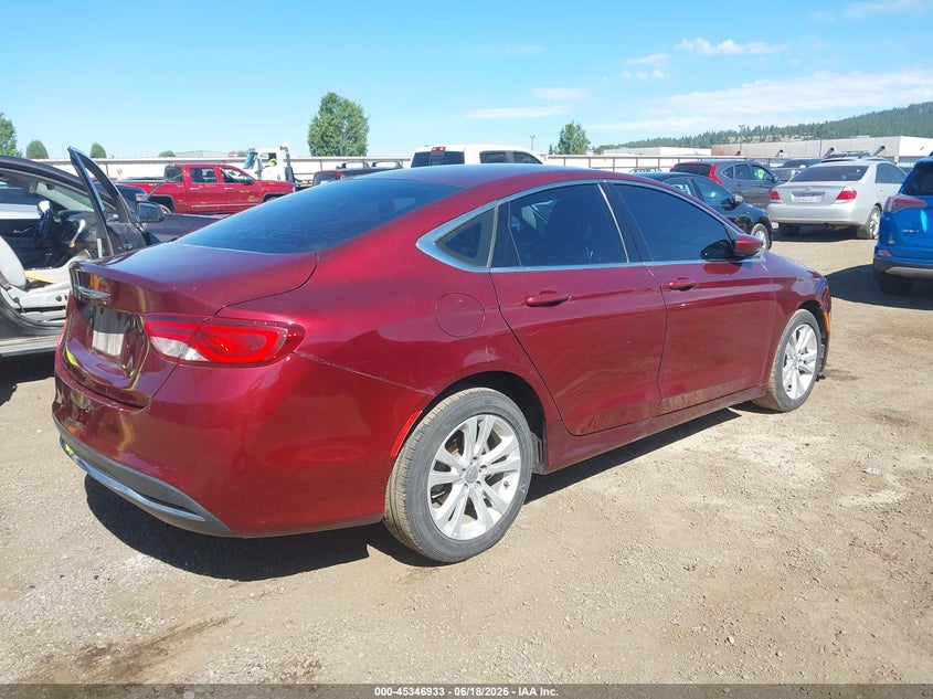 Vin: 1c3cccab8fn575209, lot: 45844880, chrysler 200 limited 20154