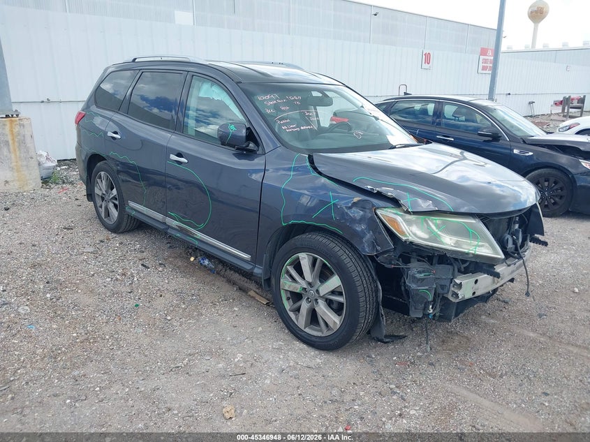 Vin: 5n1ar2mn8dc632675, lot: 45844895, nissan pathfinder platinum 20131