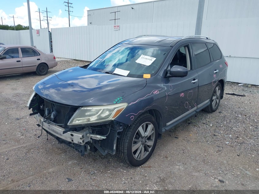 Vin: 5n1ar2mn8dc632675, lot: 45844895, nissan pathfinder platinum 20132
