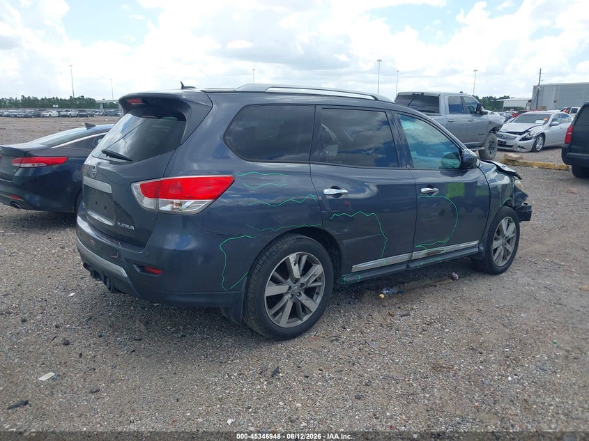 Vin: 5n1ar2mn8dc632675, lot: 45844895, nissan pathfinder platinum 20134