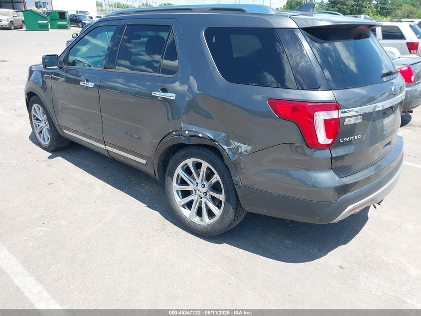 Vin: 1fm5k7f87ggc25552, lot: 45845069, ford explorer limited 20163