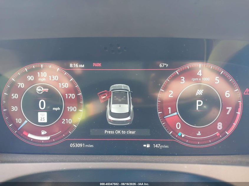 2019 Jaguar F-Pace Svr VIN: SADCZ2EE0KA606581 Lot: 45347582