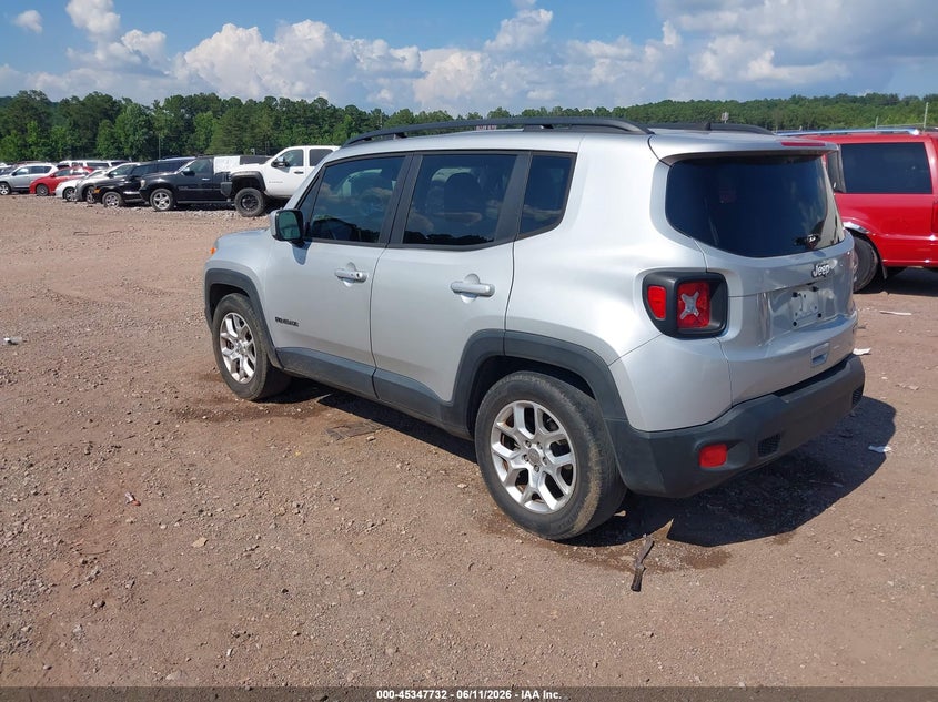 Vin: zaccjabb4jph53749, lot: 45845678, jeep renegade latitude fwd 20183