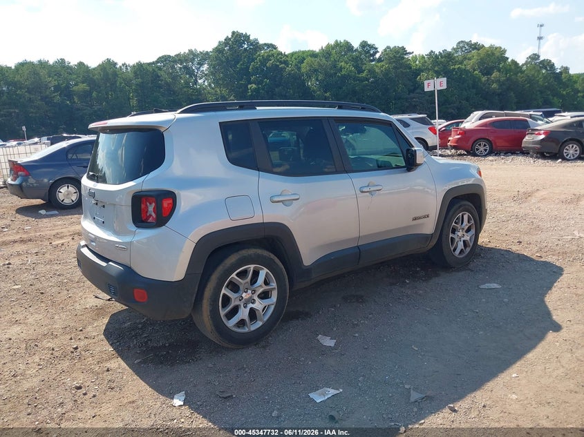 Vin: zaccjabb4jph53749, lot: 45845678, jeep renegade latitude fwd 20184