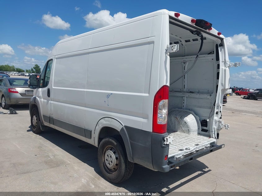 Vin: 3c6trvcg9je113065, lot: 45845922, ram promaster 2500 high roof 136 wb 20183