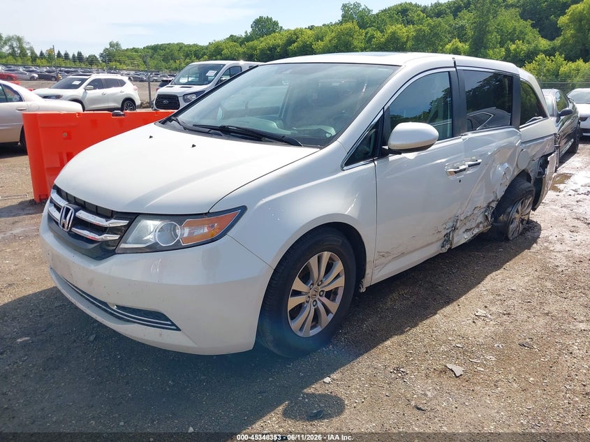 Vin: 5fnrl5h69gb057636, lot: 45846300, honda odyssey ex-l 20162
