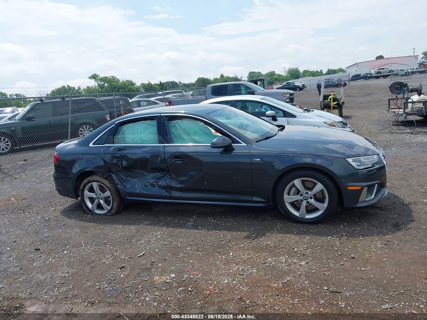 2019 Audi A4 45 Premium VIN: WAUDNAF45KN019357 Lot: 45348522