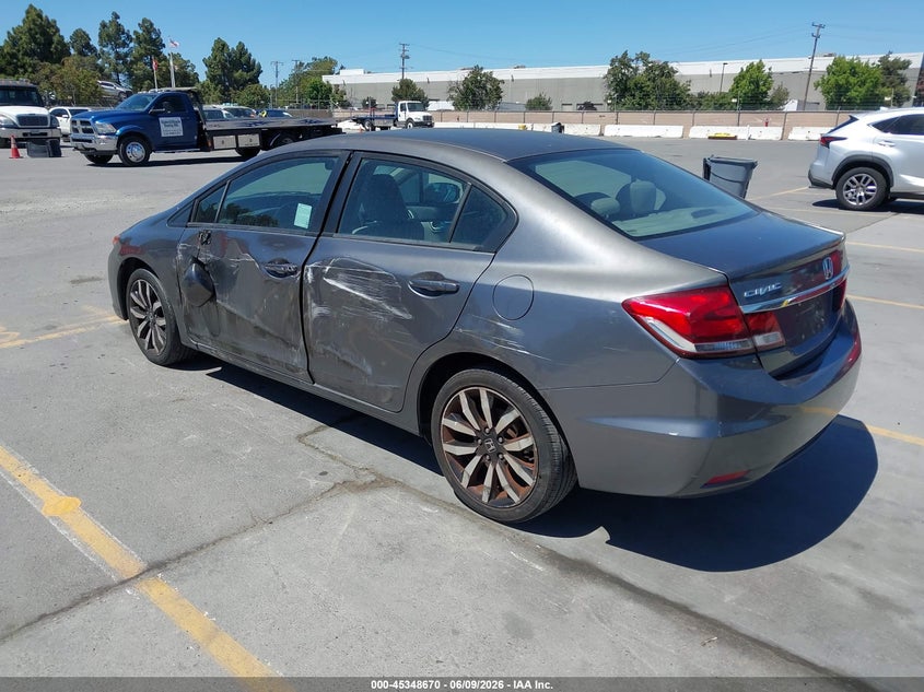 Vin: 2hgfb2f90fh534501, lot: 45846616, honda civic ex-l 20153