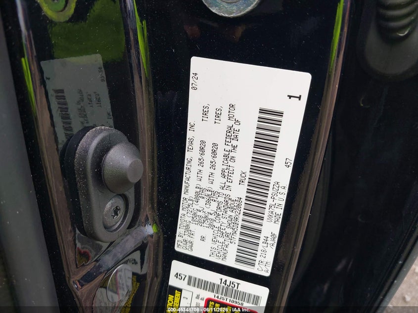 2024 Toyota Tundra 1794 Edition VIN: 5TFMA5DB9RX220684 Lot: 45348708