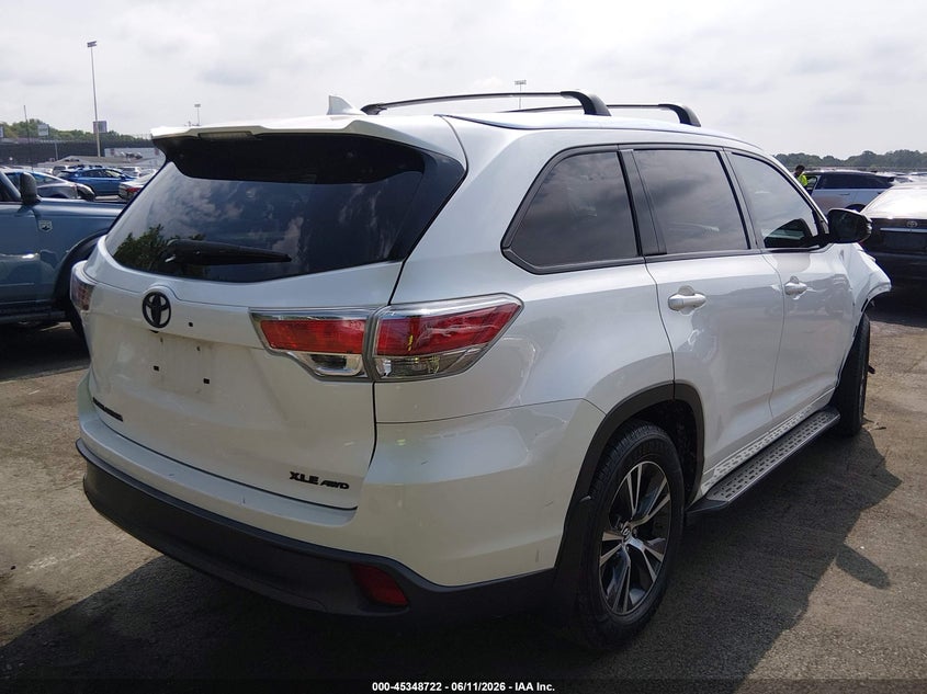 Vin: 5tdjkrfh5gs237557, lot: 45846669, toyota highlander xle v6 20164