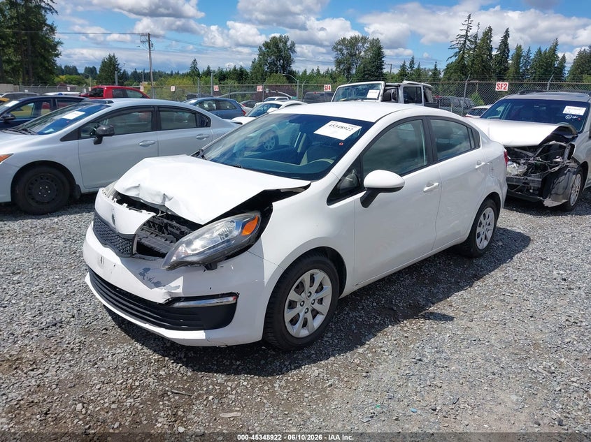 Vin: knadm4a32g6531825, lot: 45846869, kia rio lx 20162