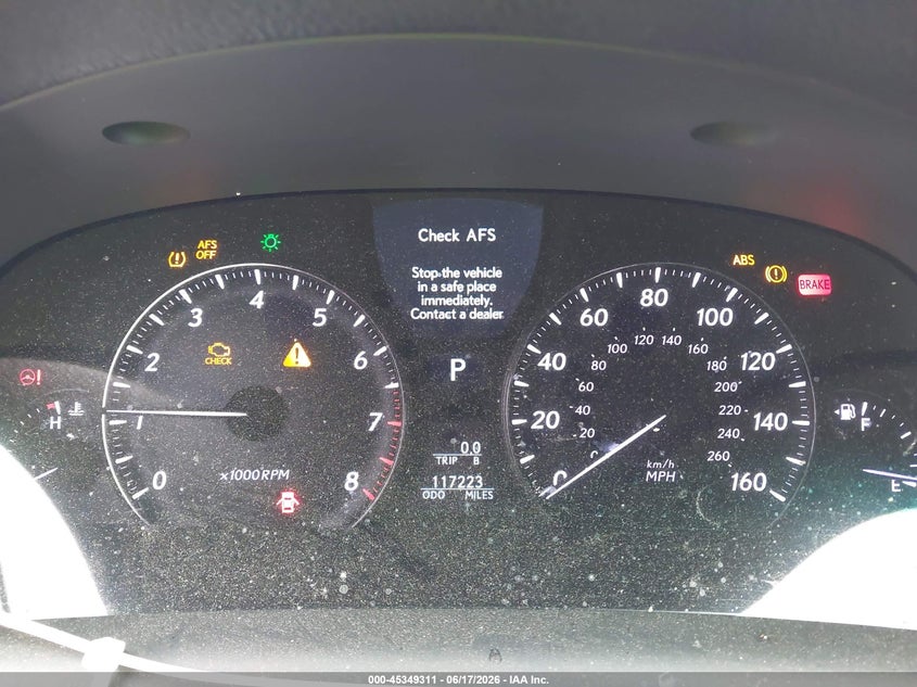 2007 Lexus Ls 460 VIN: JTHBL46F875016347 Lot: 45349311