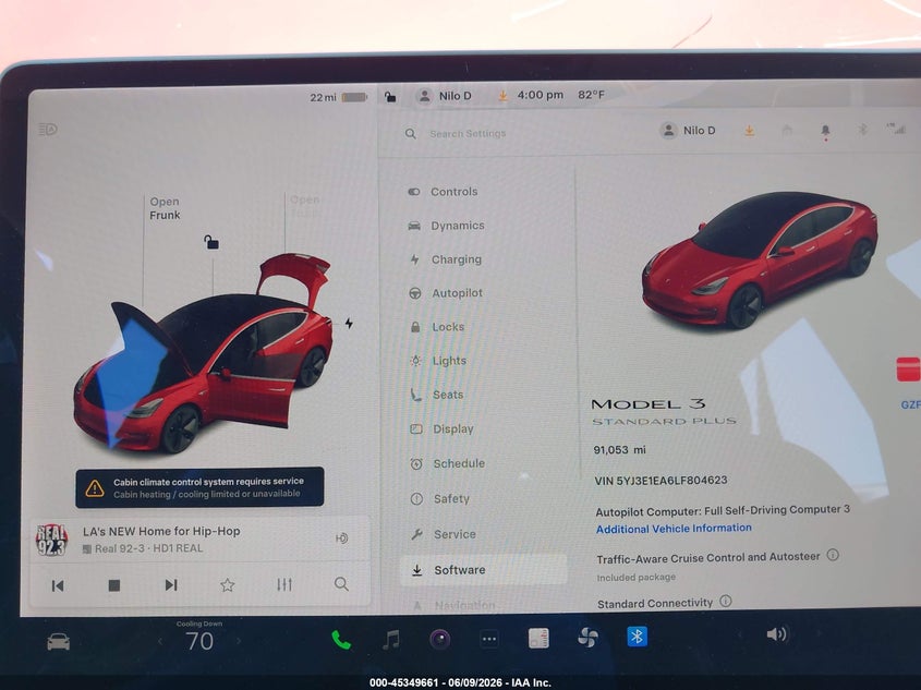 2020 TESLA MODEL 3 auction photo 7