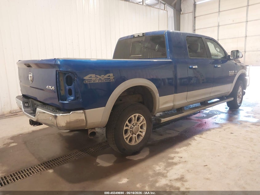 Vin: 3c6ur5nl8hg628636, lot: 45847637, ram 2500 laramie  4x4 6'4 box 20174