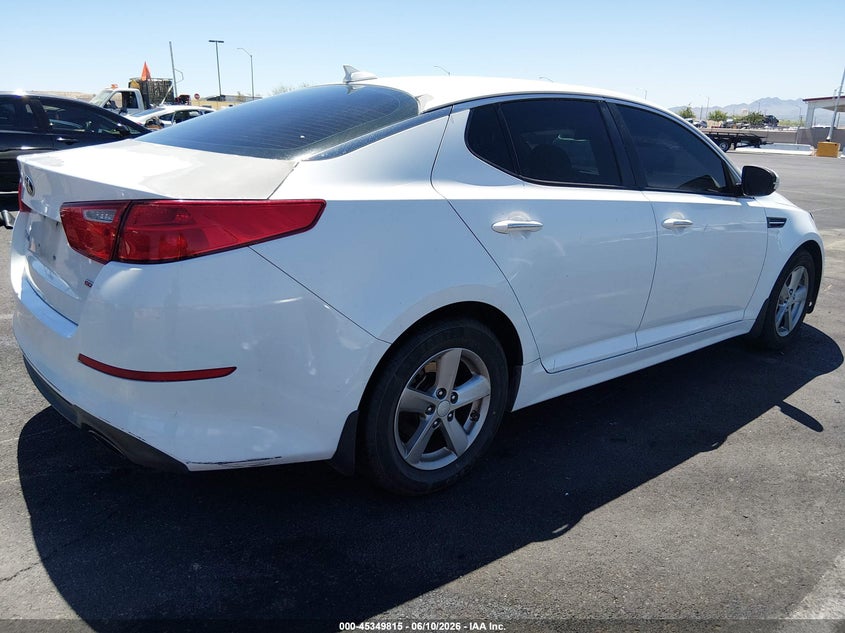Vin: 5xxgm4a7xfg462658, lot: 45847762, kia optima lx 20154