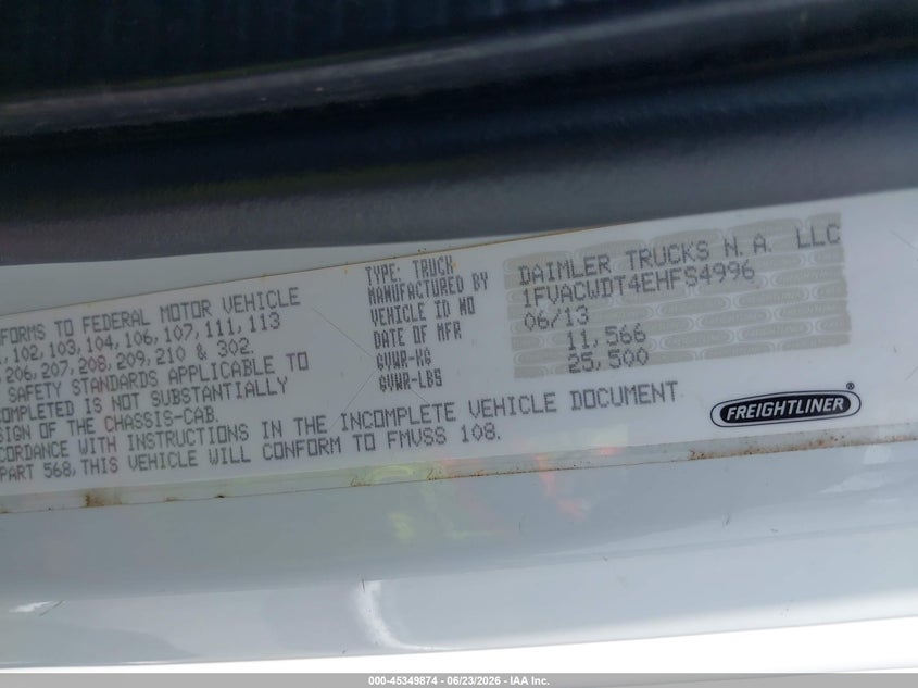 2014 FREIGHTLINER M2 auction photo 8