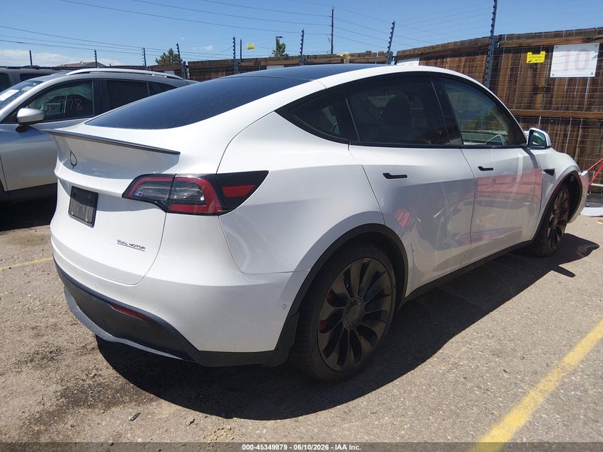Vin: 7saygdef4nf405969, lot: 45847826, tesla model y performance dual motor all-wheel drive 20224